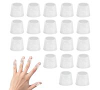 20Pcs Silicone Toe Protector, Anti Skin Picking Finger Covers, Breathable Finger Tip Cots, Reusable Toe Sleeves for Women Men Pain Relief, Calluses, Bunions and Hammertoes