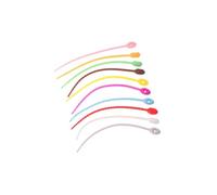 20Pcs Silicone Zip Ties Reusable Bag Ties Twist Zip Tie DIY Keychain Jewelry Bag(11.5CM)