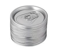20Pcs Silver Aluminum Can Lid with Lift Tab, Silver