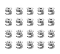 20Pcs Silver Cam Locks for Furniture, 15 x 11.5 mm Furniture Cam Lock Fasteners Compitable with IKEA Hardware Parts, Eccentric Wheels Repair Spare Parts Nut & Bolt Assortment Sets (15x11.5MM)Fasteners