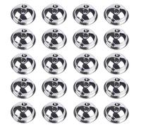 20Pcs Silver Christmas Bells, Metal Round Bells, 40mm Bright Colors Jingle Bells for Crafts Pets Christmas Wind Chimes Jewelry Ornaments Holiday Home Party Decoration