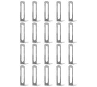 20pcs Silver Iron L Bracket Corner Brace for Wood Furniture Support | Rounded Edges, Right Angle Design, Smooth Surface, Replacement Hardware, Kitchens and Office Reinforcement