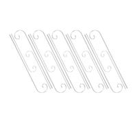 20pcs Silver Iron Shepherd Hook Garden Stake for Plant Label Signs | Ground Insertion, Indoor Pots and Outdoor Flower Planter Use, Artistic Curled Tip Design, Easy Setup