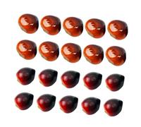 20pcs Simulated Nut Ornaments Chestnut Model Set Lightweight Foam Artificial Nuts for Photography Prop and Desktop Decor with Creative Assorted Colours Assorted Style