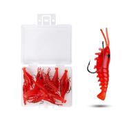 20PCS Simulation Shrimp Swim Baits Hook Floating Lures Bait Soft Baits Artificial Evil Lures Fishing Baits