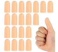 20pcs Skin Silicone Finger Protectors,Finger Cots Small,Fingers Tip Band-Aids for Fingers Cracking Trigger Pain Relief