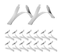 20pcs Sliding Doors Bottom Positioner Manganese Steel Silver