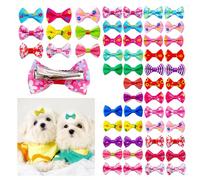 20Pcs Small Dog Hair Accessories Bow Floral,Pet Grooming Hair Clips for Dog Cat Bows Hairpin Pet Girls Barrette for Small Dogs Supplies Pet Hair Grooming Accessories