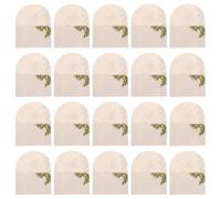 20pcs Small Greeting Card Envelope Beige Linen Texture Handmade