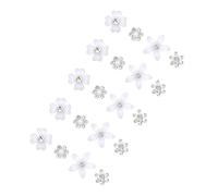 20PCS Small Rhinestones Faux Pearls Floral Hair Clip Flower Barrettes For Girls Wedding Bridal Party Accessories Children's Party Accessories