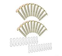 20pcs Snow Blower Shear Pins Kit 1/4x1.5 Inch Steel | for premium heat-treated steel, zinc plated rust resistance, 1/4x1.5 inch size, fits most blowers