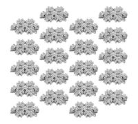20pcs Snowflake Hair Clip Crystal Rhinestones Metal Clips for Women | Silver Festive Barrettes, Reusable Lightweight Accessory for Winter Celebrations, Christmas Parties and Holiday Looks