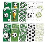 20Pcs Soccer Theme Small Pocket Notebook Party Favors Mini Spiral Notepads with Football Assorted Design Memo Pad for Home, Office, School Supplies Sport Lover Gifts