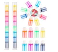 20PCS Soft Bristles Finger Daubers for Blending Stamp Colors,Mini Stackable Blender Brushes Finger Daubers for Card Making Painting,Drawing,Crafter Color Coded Handles Ink Blender Tool with 2PCS Tubes