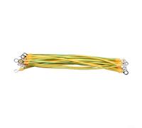 20PCS Solar Grounding Cable with Terminals 10AWG 12AWG 14AWG BVR Flexible Copper Wire for PV Installation (4mm2-30CM)