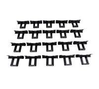 20Pcs Solar Panel Water Drainage Clips, Plastic PV Module Cleaning Clips for Automatic Water and Mud Discharge, Compatible with 30/32/35/40mm Frame Thickness, Black