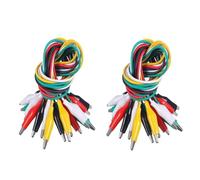 20PCS Solder Test Leads with Alligator Clips Set, Crocodile Clips, Alligator Clips Electrical Multimeter Test Leads, Insulated Test Cable Double-ended Clips for Electronics Repair, Circuit Testing