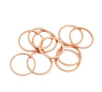 20Pcs Solid Pure Copper Washer Oil Plugs Oring Gasket Sump Flat Sealing Spacers M2-M8.5(M4x12.5x1mm)