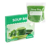 20Pcs Soup Freezer Bags Reusable Soup & Sauce Liquid Storage Bags Curry Freezer (M)