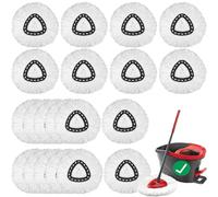 20PCS Spin Mop Replacement Head,100% Microfiber Mop Heads Replacements Compatible with Triangle Spin Mop,360 Degree Round Spin Mop Replacement Head for Easy House Cleaning Floor Mopping