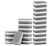20pcs Sponge Scouring Pads Dish Washing Scrub Sponge Cleaning Scrubber Brush For Kitchen Garage Bathroom House Scrub Brush for (Grey, One Size)