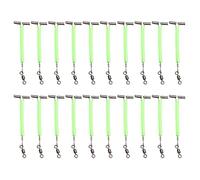 20Pcs Stainless Fishing Line Wire Leader Traces With Swivels Tube Rigs T-Shape 3 Way Rolling Stainless Steel Lures Line Wire Leader Traces Tube Rigs With Rolling T-shape Balance