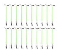 20Pcs Stainless Fishing Line Wire Leader Traces With Swivels Tube Rigs T-Shape 3 Way Rolling Stainless Steel Lures Line Wire Leader Traces Tube Rigs With Rolling T-shape Balance