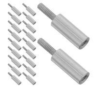 20pcs Stainless Steel Binding Screw Post Single-ended | Multi-purpose Assembly Hardware, Page Add-on Friendly Design, Suitable for Teachers and Office Staff, Silver Finish