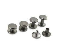 20pcs Stainless Steel Binding Screws Nail Stud Rivets For Photo Album Leather Craft Studs Belt Wallet Fasteners 10mm Cap(B-10mm x 6mm(L))