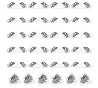 20Pcs Stainless Steel Corner Brackets Invisible Shelf Brackets for Cupboard Cabinet Chair Furniture Fixing Stainless Steel Furniture Corner Connectors