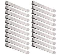 20Pcs Stainless Steel Hemming Clips Fabric Sewing Clamp with 3Inch Measurement Ruler for Quilting Marking Project Metal Clips Set