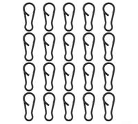 20pcs Stainless Steel Hook Snaps 9mm Black Carp Rig | 12.5mm large snaps, swivel design, prevents line twist, for durable metal, ideal for big fish