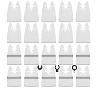 20Pcs Stainless Steel Oscillating Scraper, Oscillating Tool Scraper Blades Demolition, Oscillation Saw Tool Accessories with Adapters for Removing Tile Glue Paint Caulk Sticker
