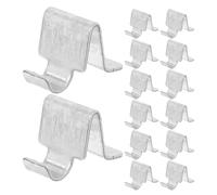 20pcs Stainless Steel Shelf Clip Bracket with 8mm Mouth | Metal Construction with Excellent Load-bearing, Anti-shift Support, for Library Display Shelves and Archive Storage