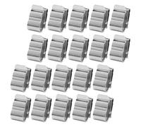 20pcs Stainless Steel Solar Panel Wire Clamp for Two Cable Management | Reusable Silver Clip, Hung with Photovoltaic Hook, for Module Frame Edges and Solar Systems