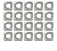 20Pcs Stainless Steel Square Nuts, M5x8mmx4mm Square Thread Insert Nuts for Furniture