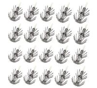 20PCS Stainless Steel Squid Jig Hooks Luminous Wood Shrimp Jig Umbrella Hooks for Squid Fishing