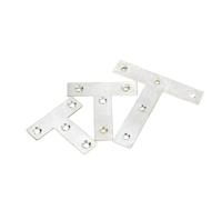 20Pcs Stainless Steel T-Shaped Furniture Corner Code Angle Iron Bracket 40~120mm Wooden Board Splicing Layer Plate Connector for Fixing Joining(120mm(T-Shaped))