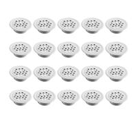 20Pcs Stainless Steel Ventilation Grille 25mm, Circular White Air Vent Hole Ventilation Mesh Cover for Cabinet Wardrobe Shoe Cupboard