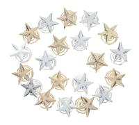 20pcs Star Shape Spiral Hairpin for Women Long Hair and Buns | Alloy Build, Crystal Inlay, Golden Silver Options, Elegant Stay Put Accents for Recital and Banquet