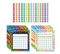 20PCS Sticker Chart,Skids reward chart,Reusable Behaviour Charts for Children Included 480 Star Stickers,Kids Reward Chart Ideal for Good Behaviour,Task Completion,Potty Training,Sticker Reward Chart