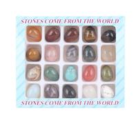 20Pcs Stone Collection Nature Rock and Crystal Science Kit for Kids Over 5 - Educational Rock Identification Chart, Diverse Global Specimens for Young Geologists and Science