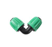 20Pcs Straight Elbow Tee 16mm PE Pipe Locked Connector Valve Garden Agriculture Automatic Watering Micro Irrigation System Joint(DN16 Locked Elbow)