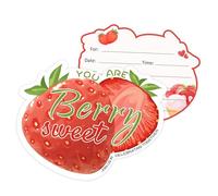 20pcs Strawberry Invitations with Envelopes Fill-in Party Invitation Cards You are Invited Berry Cards Spring Invitations for Wedding, Shower, Holiday Party,Birthday