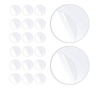 20PCS Strong Double Sided Sticky Pads Heavy Duty, Large Two Sided Self Adhesive Tape Mounting, Clear Circle Stickers Patch, Round 2 Sided Precut Nano Gel Wall Mount Glue