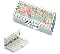 20pcs Sublimation Blank Pill Box Metal Rectangle 7 Compartment Medicine Pill Case One Week,DIY Heat Transfer Print Portable Pocket or Purse Pill Box Unique Gift
