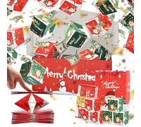20Pcs Surprise Explosion Gift Box, Christmas Money Gift Boxes for Cash Pop Up, Unique Reusable Folding Bouncing Envelope for Xmas Party & Family Gifts (10 Red + 10 Green Bounces, Red)