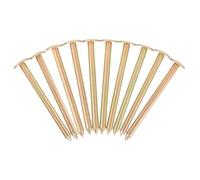 20pcs Survey Stakes Ground Nails Galvanized Cross Shaped | Low Profile Property Line Markers, Yard and Paver Use, Golden Finish, Easy Installation