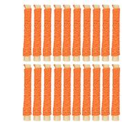 20pcs Sweet Bamboo Chew Sticks for Small Pets | Organic Teeth Grinding & Boredom Relief for Rabbits/Hamsters/Rodents | Handwoven with Secure Materials, Rich in Fiber & Vitamins (Orange)