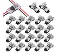 20PCS T Tap Wire Connectors 12V, Lylxienty Low Voltage Wire Connectors Cable 12V 3 Way 2 Pin, 12V Solderless Wire Splice Connectors, Quick Splice Wire Connectors, No Wire Stripping for 18-22 AWG Wires